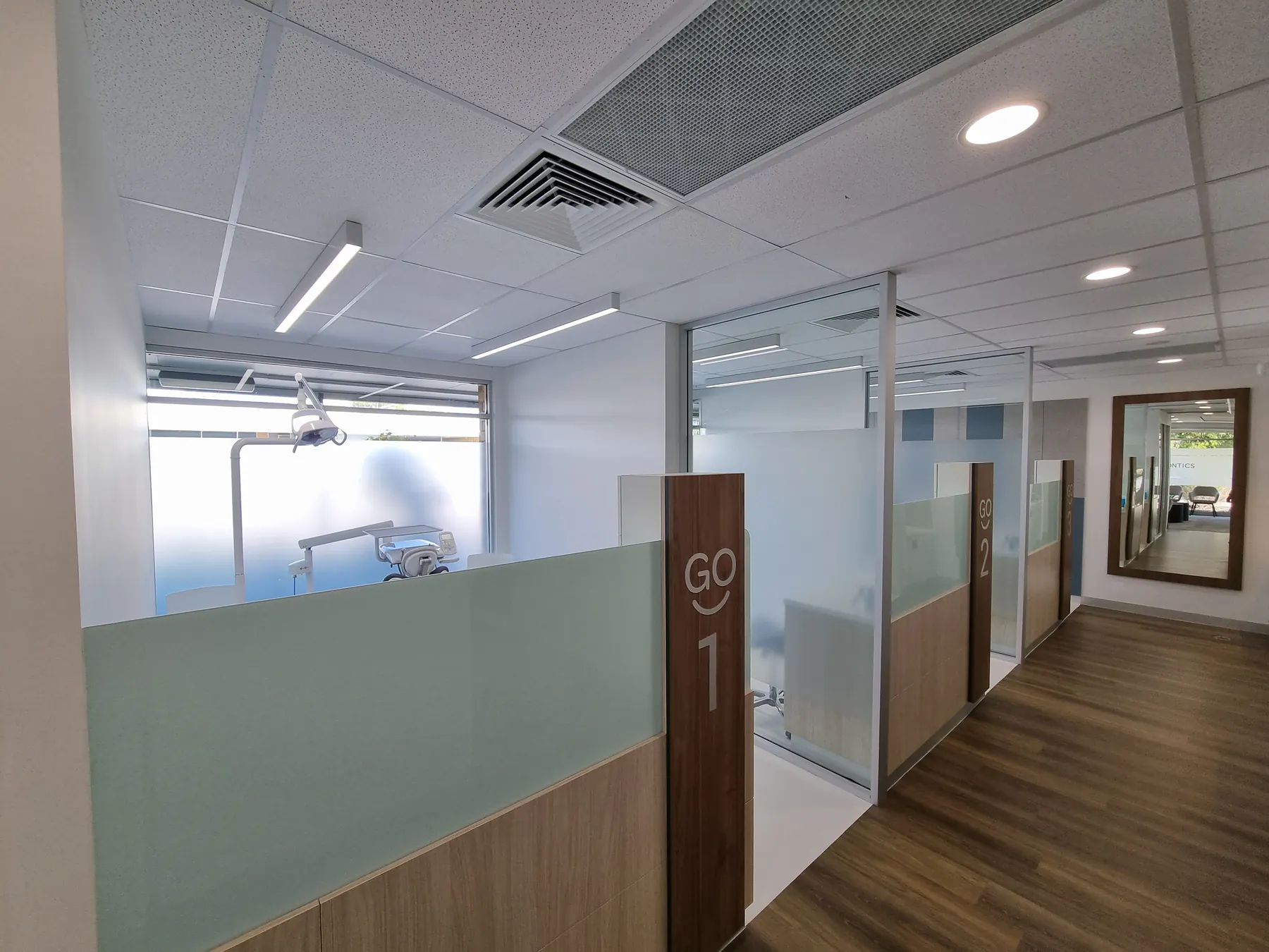 Open treatment bays at the Blackwood clinic