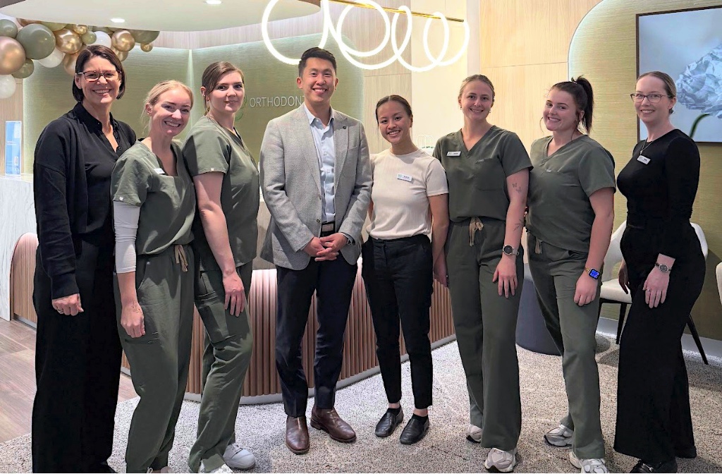 The Go Orthodontics team together in the clinic
