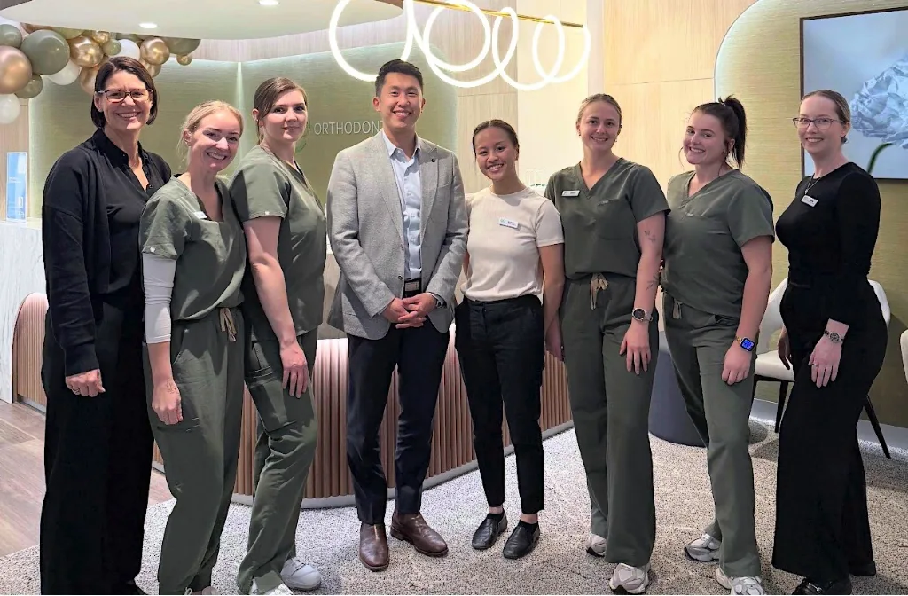 The Go Orthodontics team together in the clinic